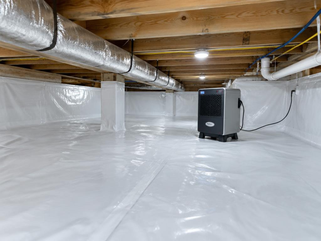 Crawl space after encapsulation